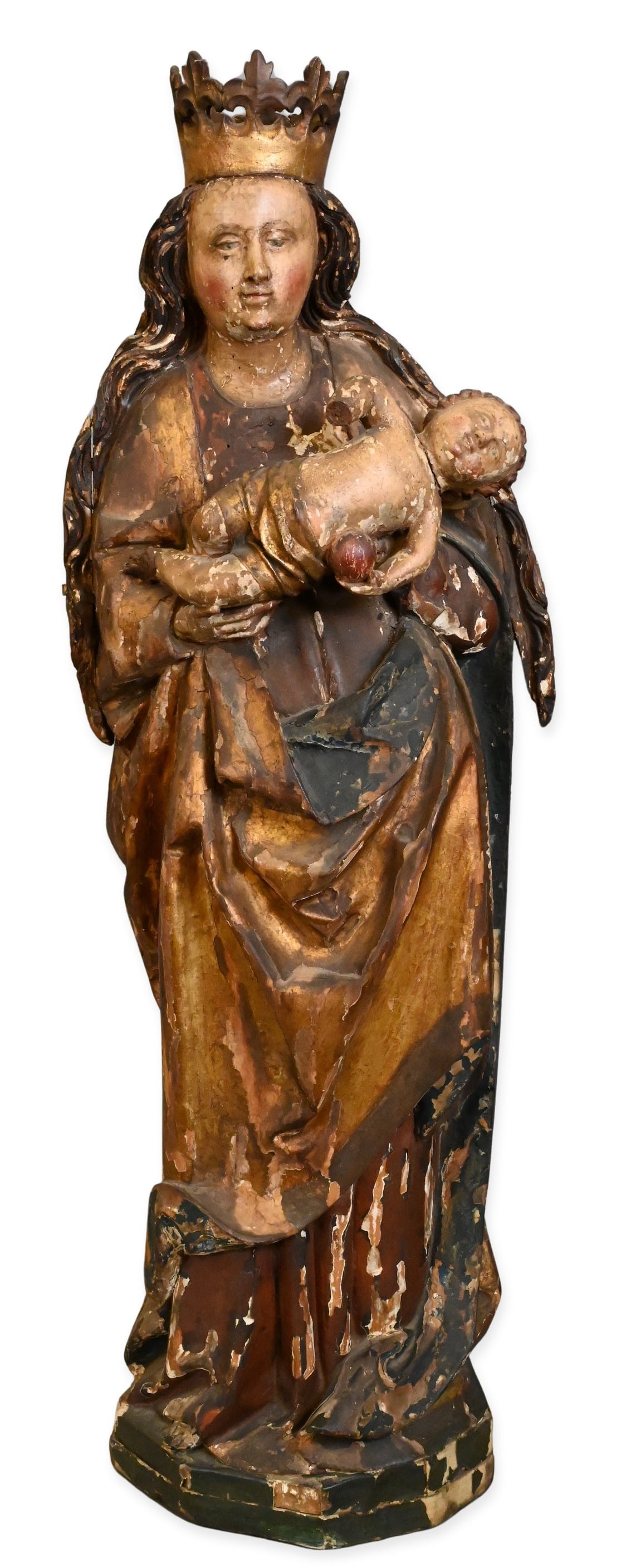 Polychrome Limewood Group of the Virgin and Child, South German circa 1520 (1 of 8)