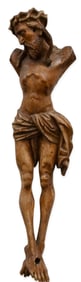 South German Linden Wood Figure of Christ Crucified, Early 16th Century
