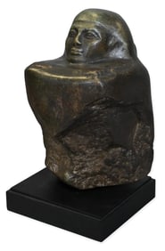 Egyptian Stone Block Statue Fragment (Possibly New Kingdom to Late Period circa 1550-300 B.C.)