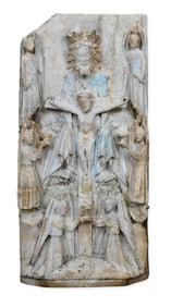 Nottingham Alabaster Relief of the Holy Trinity, English 15th Century