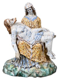 Spanish Majolica Pietà, Probably 17th Century