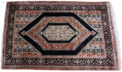 Persian Silk Throw Rug