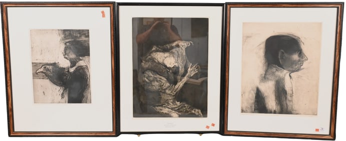 Three Framed Mid Century Pieces