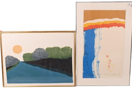 Two Framed Mid Century Pieces