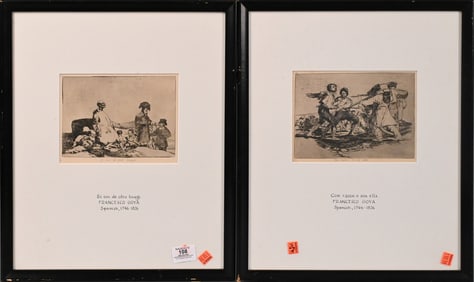 Two: Francisco Jose De Goya Y Lucientes (Spanish 1746 - 1828) From "Disasters of the War" Series