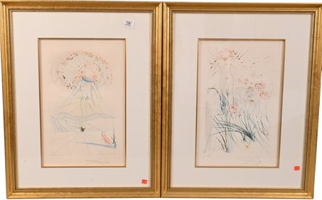 Two: Salvador Dali (Spanish 1904-1989) From Song of Songs of King Solomon Suite