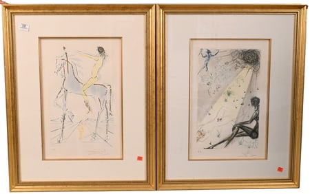 Two: Salvador Dali (Spanish 1904-1989) From Song of Songs of King Solomon Suite
