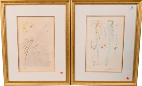 Two: Salvador Dali (Spanish 1904-1989) From Song of Songs of King Solomon Suite