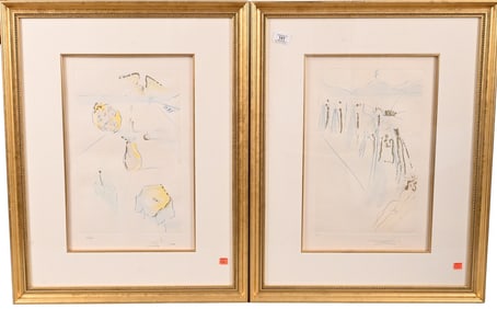 Two: Salvador Dali (Spanish 1904-1989) From Song of Songs of King Solomon Suite