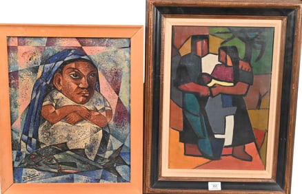 Two Framed Cubist Pieces to include
