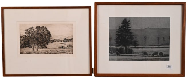 Six Decorative Framed Landscapes