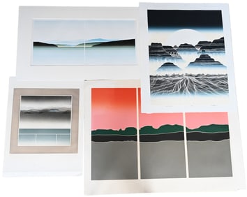 Four Decorative Landscape Prints