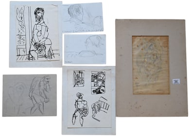Six: Abraham Rattner (American 1893-1978) Original Studies