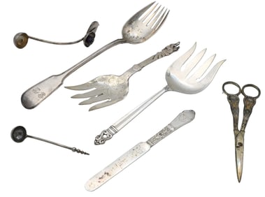 Seven Piece Sterling Silver Group