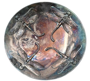 Christofle Silver Plate Dragonfly Dish