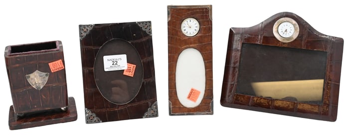 Four Piece Alligator/Crocodile Skin Frame Grouping