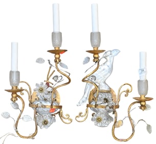 Pair of Sherle Wagner Maison Bagues Style Wall Sconces