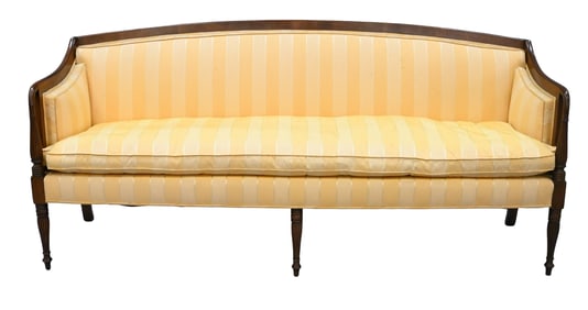 Custom Mahogany Sheraton Style Sofa