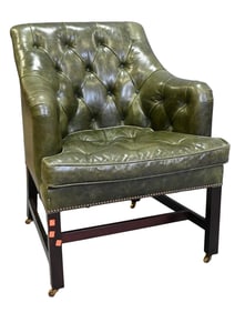 George Smith Tufted Leather Chair