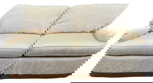 Pair of Custom Silk Upholstered Sofas