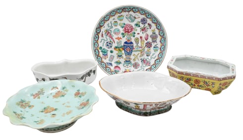 Five Chinese Porcelain Plates