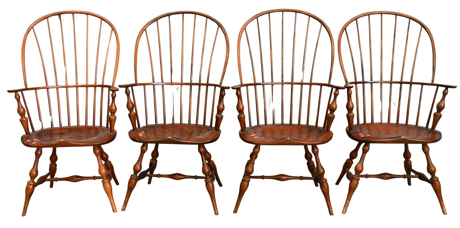 D.R. Dimes Set of Four Windsor Style Bow Back Armchairs (1 of 4)