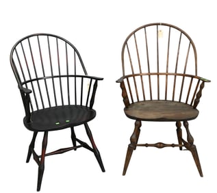 Two Windsor Style Armchairs