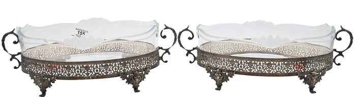 Pair of Cut Crystal Dishes