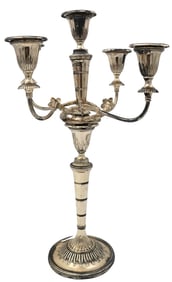 Weighted Sterling Silver Five Light Candelabra