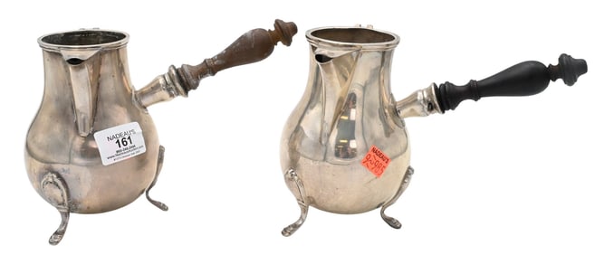 Two Mexican Sterling Silver Coffee Pots