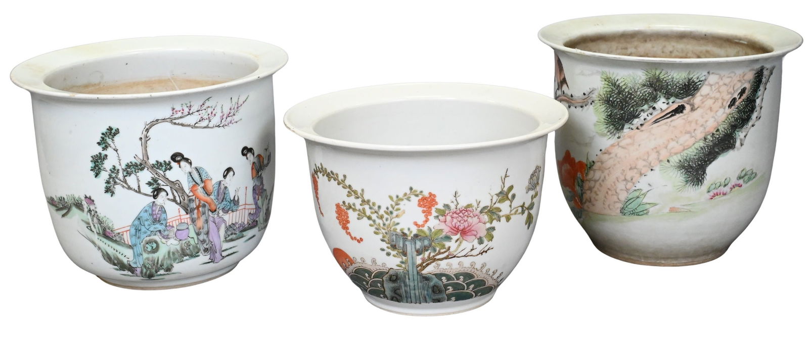 Three Chinese Republic Style Porcelain Jardinieres (1 of 8)
