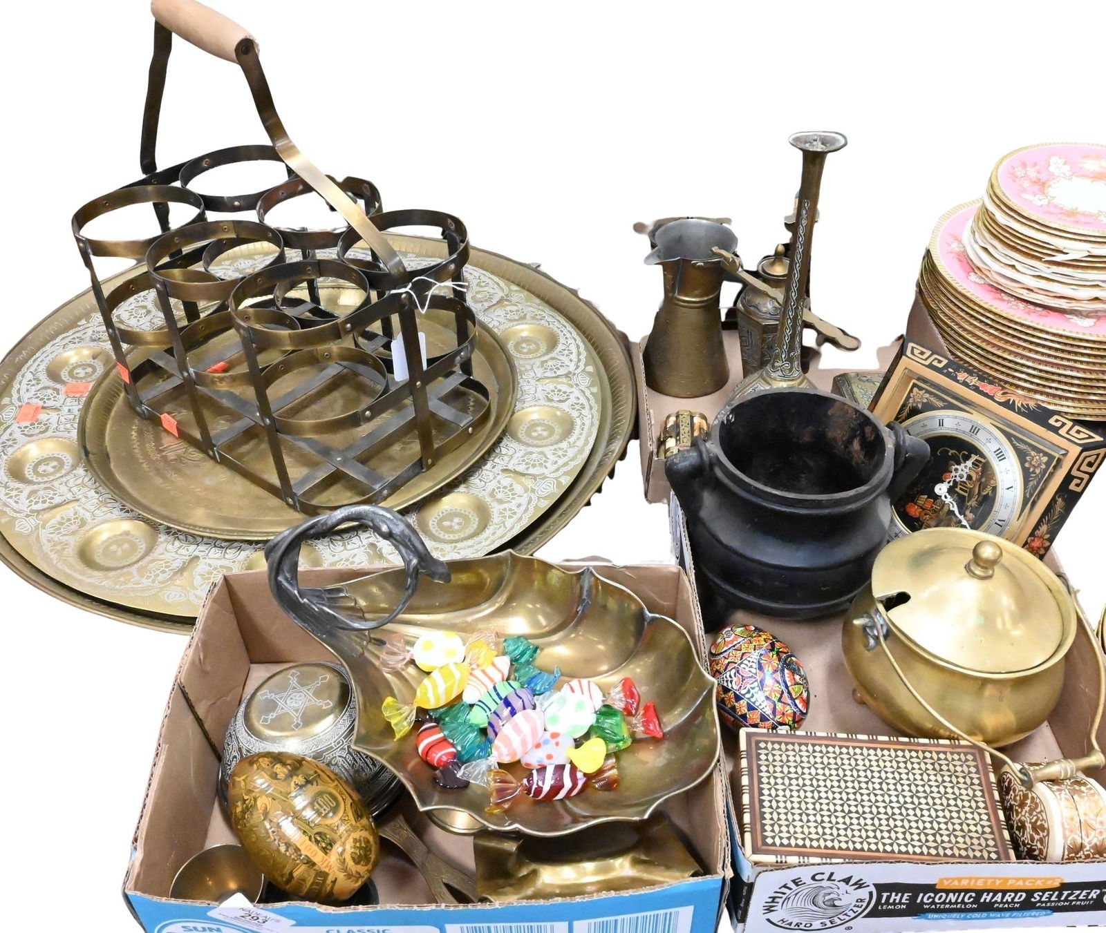 Four Tray Lots of Mostly Islamic Brass (1 of 6)