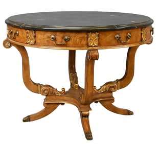 Century Furniture Company Marble Top Round Center Table