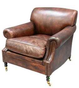 George Smith Leather Easy Chair