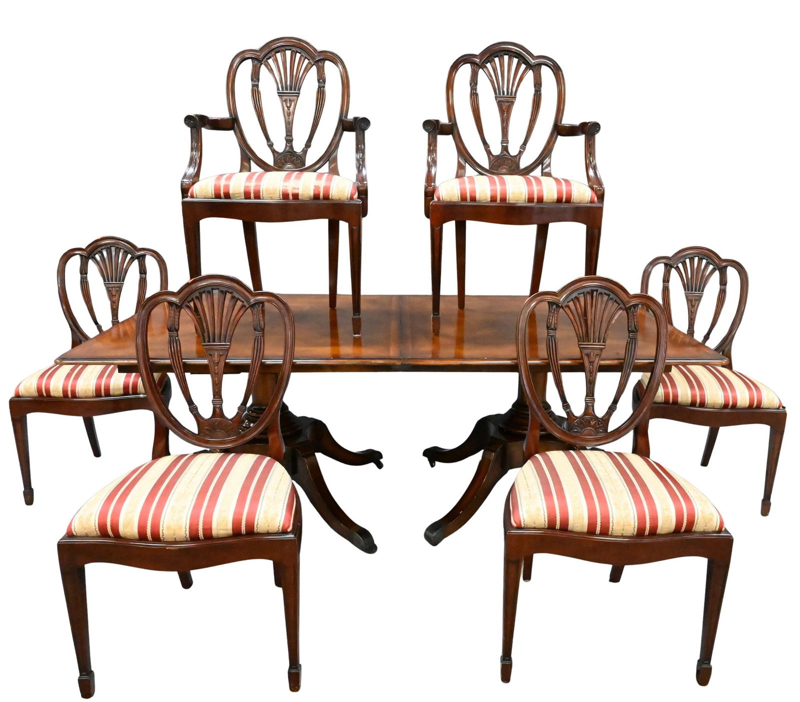 Seven Piece Mahogany Dining Set (1 of 7)