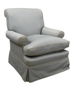 Blue Swivel Club Chair