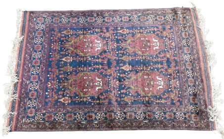 Silk Oriental Throw Rug