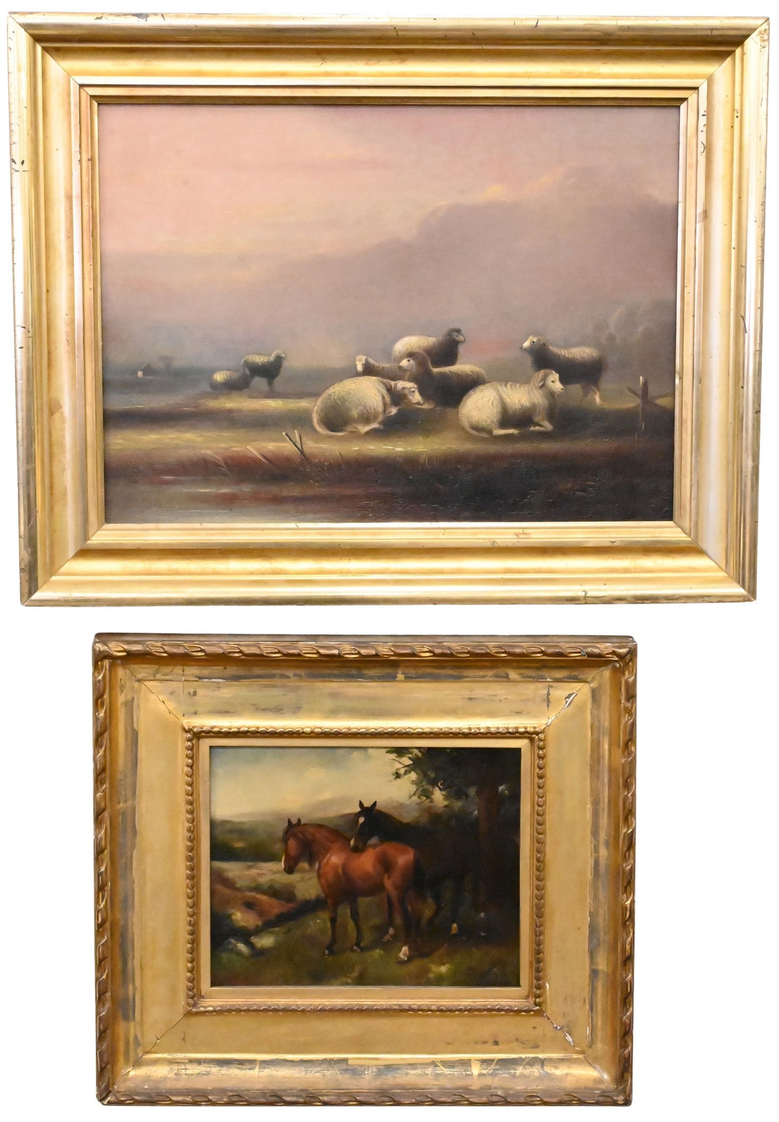 Two Framed Pastoral Animal Scenes (1 of 8)