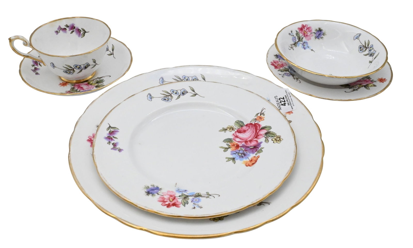 110 Piece Tuscan China Dinner Set in "Beautiful" Pattern (1 of 7)