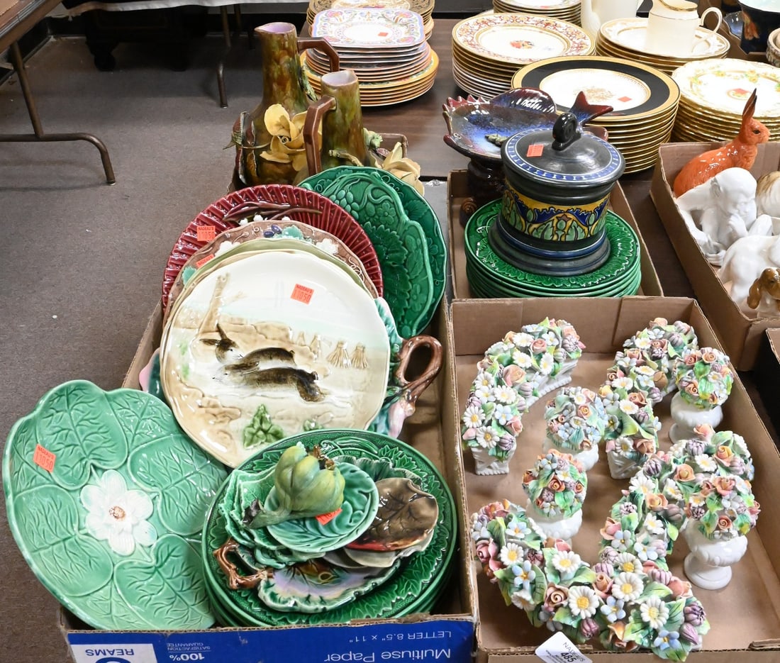 Three Tray Lots of Mostly Majolica (1 of 11)