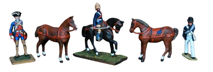 Three Large Display Boxes of Mostly Lead Toy Soldiers