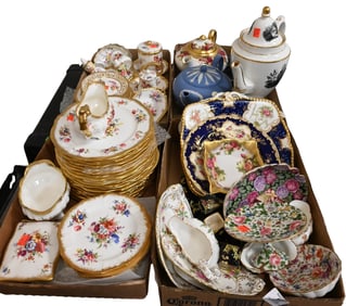 Four Box Lots of English Porcelain Pieces