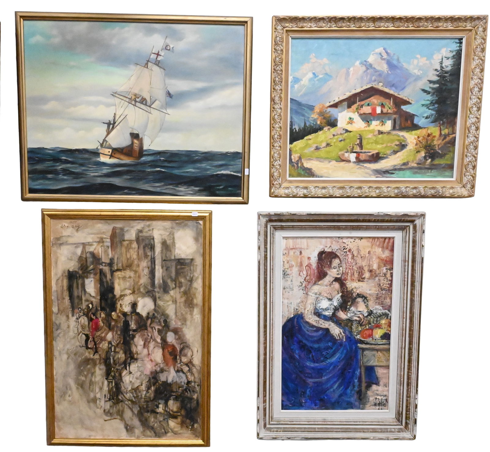 Four Framed Paintings (1 of 10)