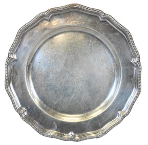 Crichton Brothers English Sterling Silver Circular Tray