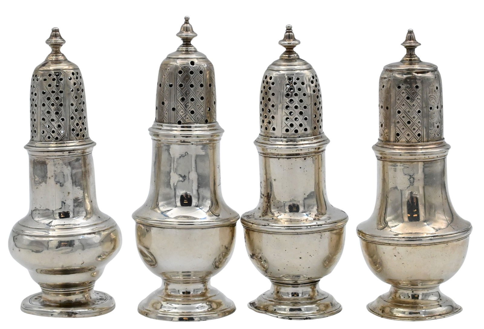 Samuel Wood Four George II Sterling Silver Shakers / Casters (1 of 6)