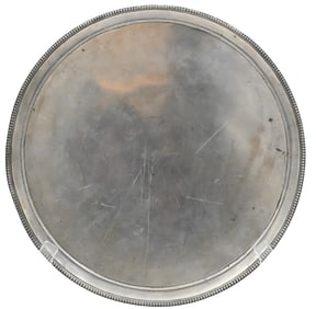 Georgian Sterling Silver Circular Tray