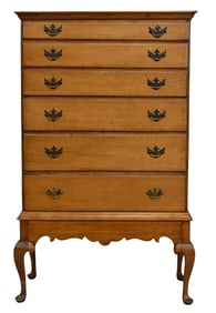 Tiger Maple and Maple Chest on Frame