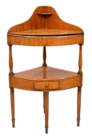 Regency Tiger Maple Corner Washstand