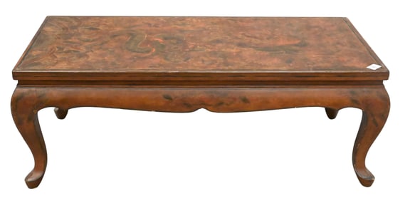 Scarlet Japanned and Parcel Gilt Low Table