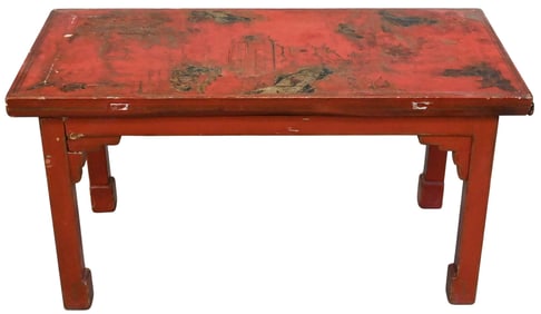 Chinese Red Lacquer Low Table